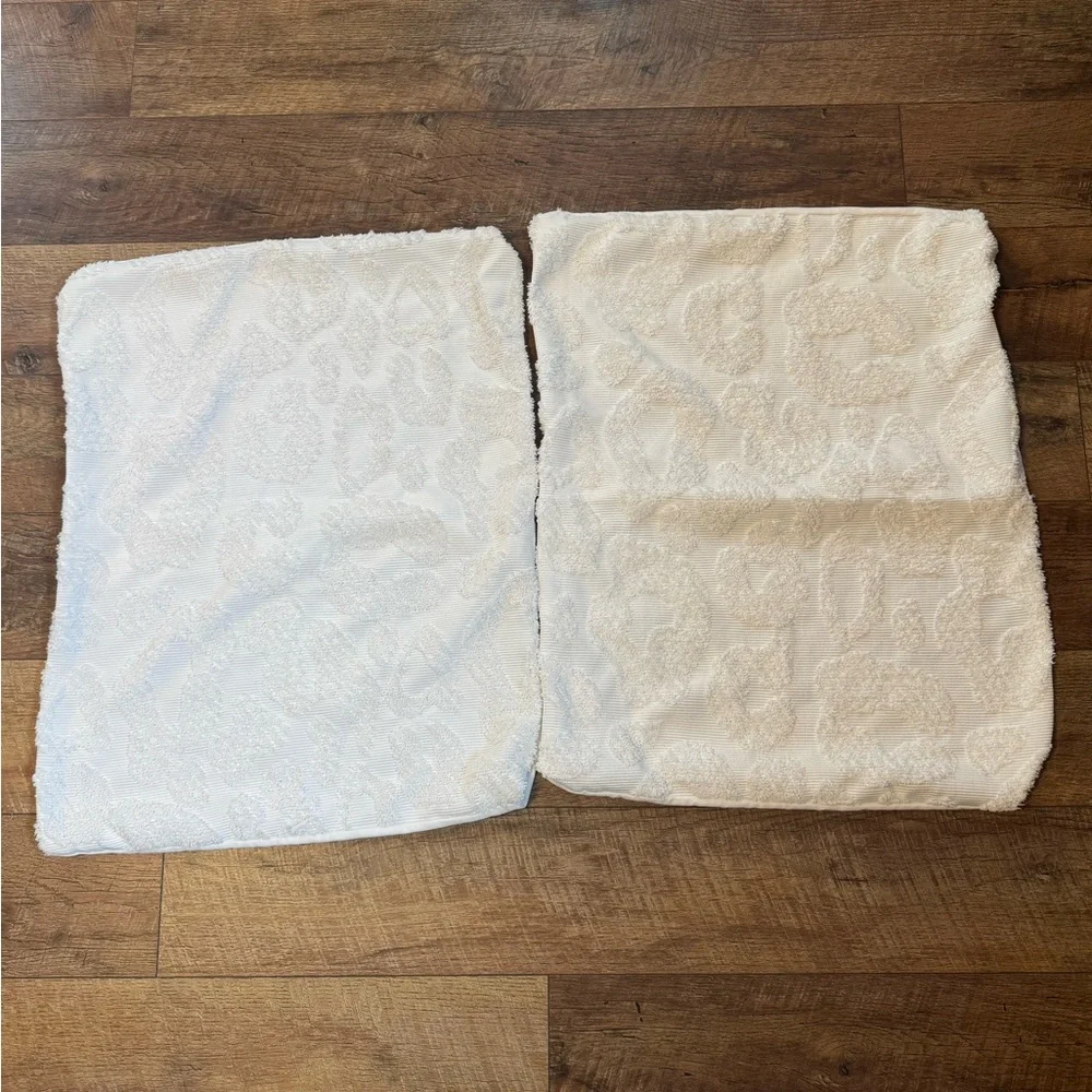Set of Two Cream Ugg Jacquard Pillow Shams